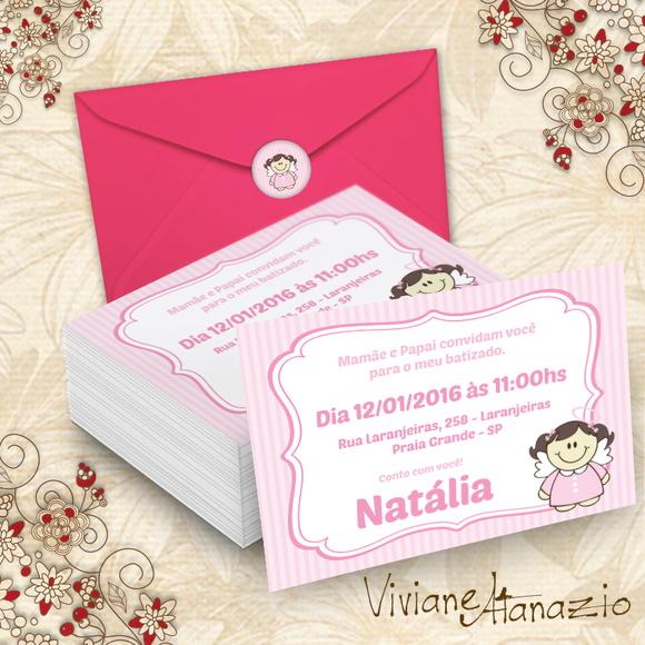 Convite Anjinha - 00298