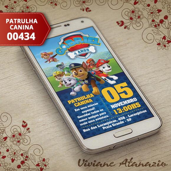 Convite Digital Patrulha Canina - 00434