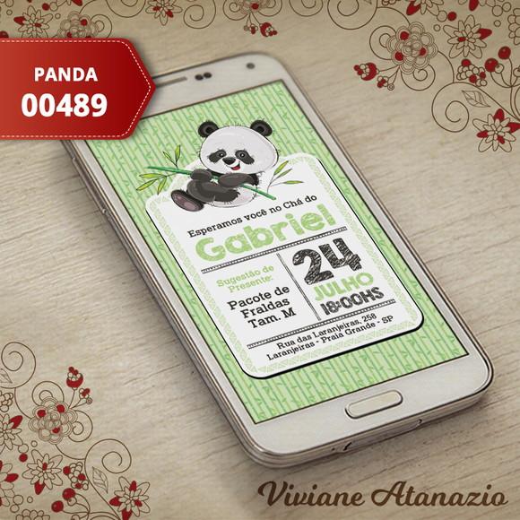 Convite Digital Panda - 00489
