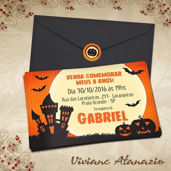 Convite Halloween - 00341
