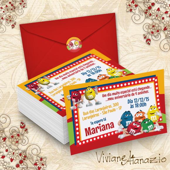 Convite M&m's - 00245