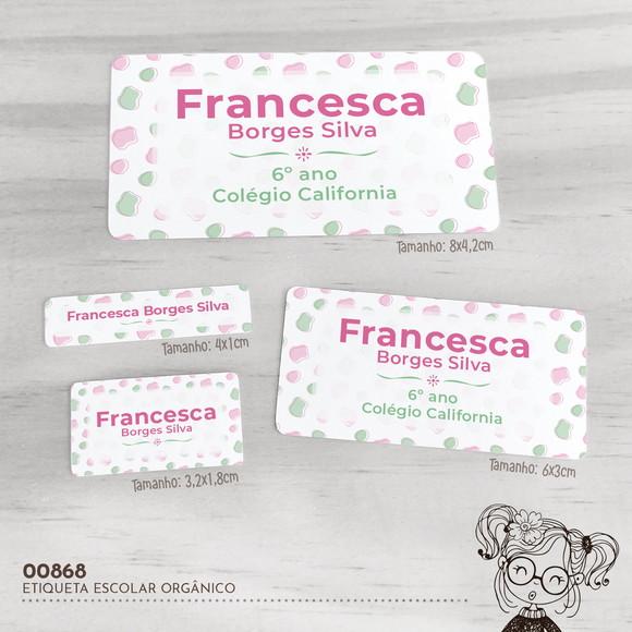 Etiqueta Escolar Orgânico - 00686