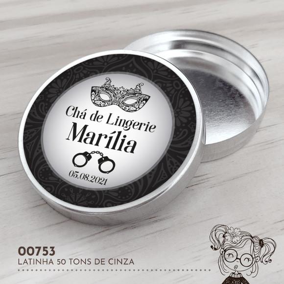 Latinha Adesivada 50 Tons de Cinza - 00753