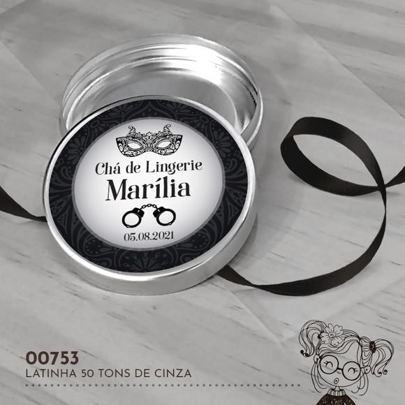 Latinha Adesivada 50 Tons de Cinza - 00753