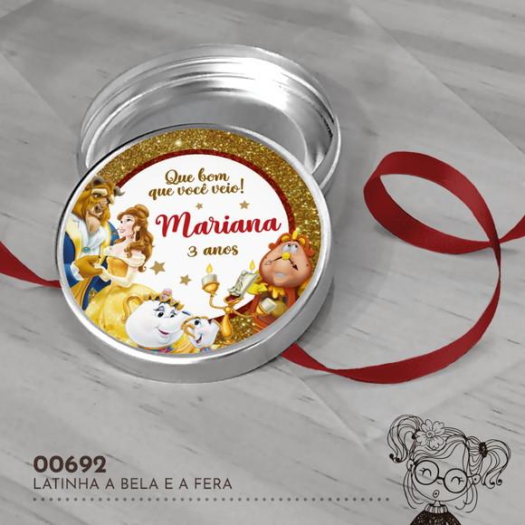 Latinha Adesivada a Bela e a Fera - 00692