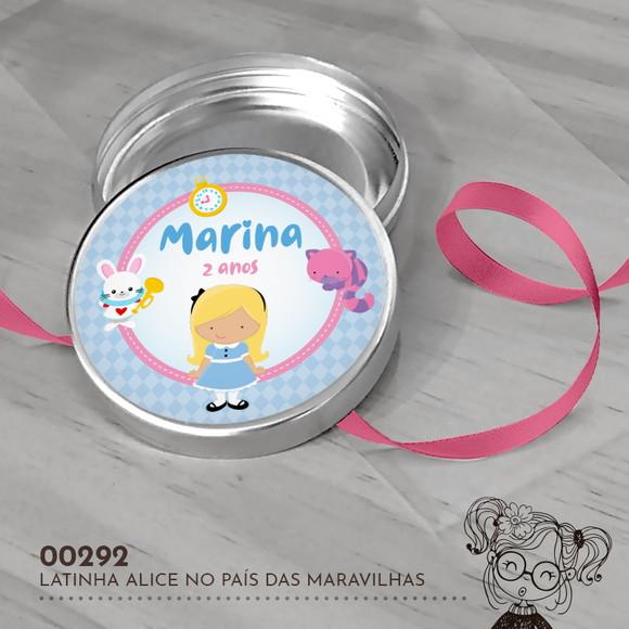 Latinha Adesivada Alice no País das Maravilhas - 00292