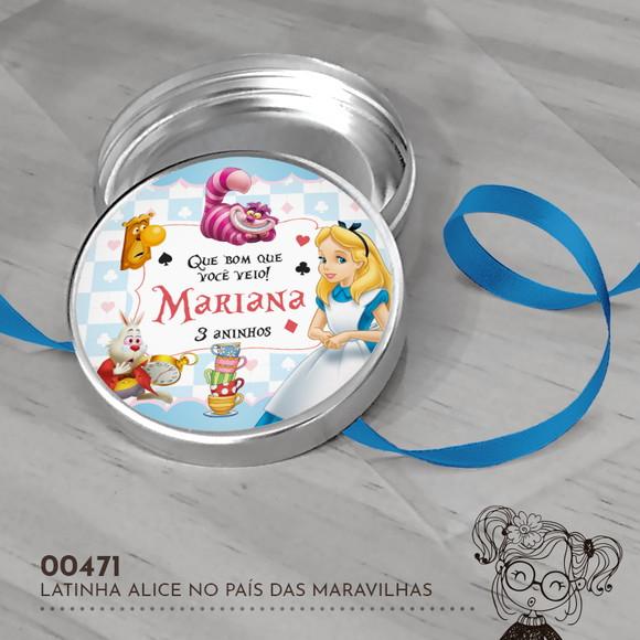 Latinha Adesivada Alice no País das Maravilhas - 00471