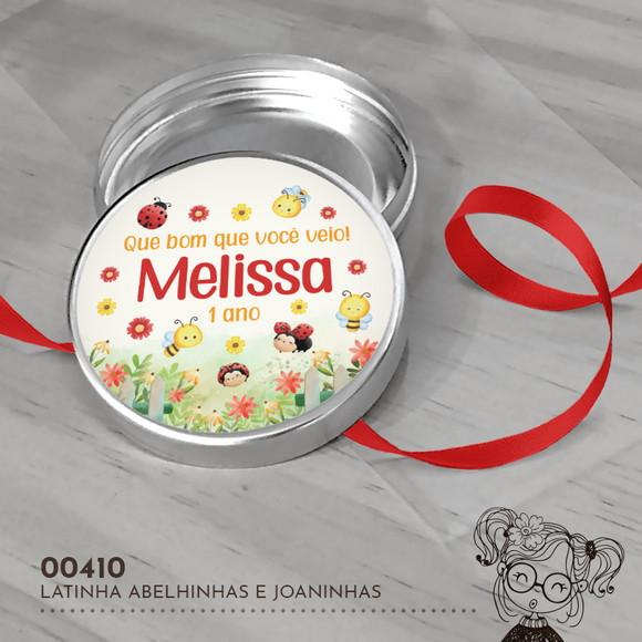 Latinha Adesivada Abelhinhas e Joaninhas - 00410