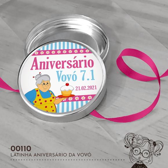 Latinha Adesivada Aniversário da Vovó - 00110