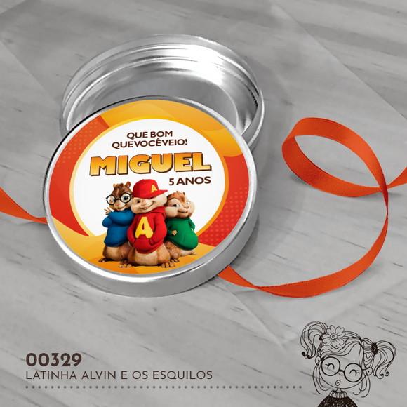 Latinha Adesivada Alvin e os Esquilos - 00329