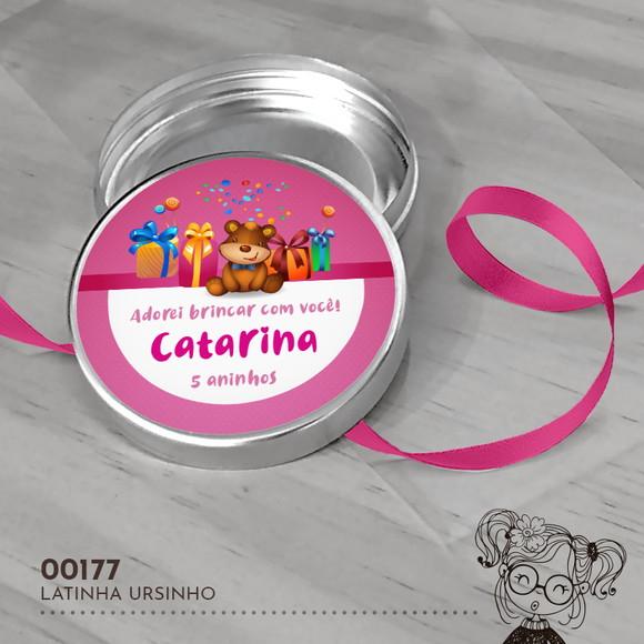 Latinha Adesivada Aniversário Ursinho - 00177