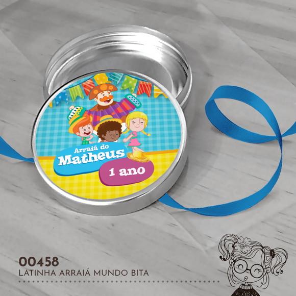Latinha Adesivada Arraiá Mundo Bita - 00458