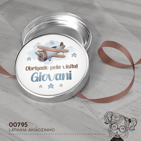 Latinha Adesivada Aviãozinho - 00795