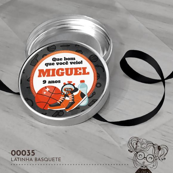 Latinha Adesivada Basquete - 00035