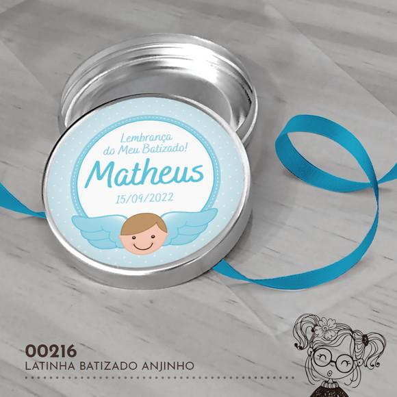 Latinha Adesivada Batizado Anjinho - 00216