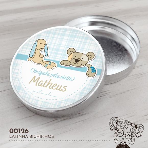 Latinha Adesivada Bichinhos - 00126