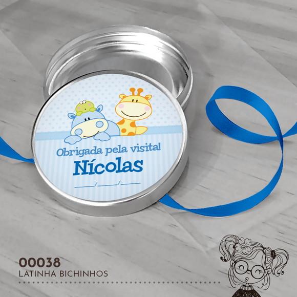 Latinha Adesivada Bichinhos - 00038