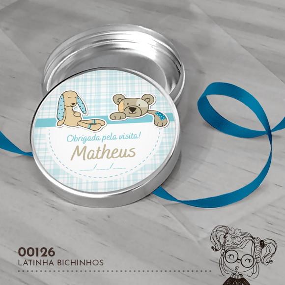 Latinha Adesivada Bichinhos - 00126