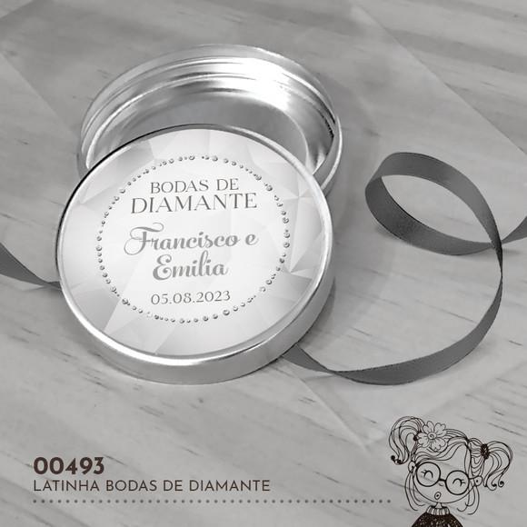 Latinha Adesivada Bodas de Diamante - 00493