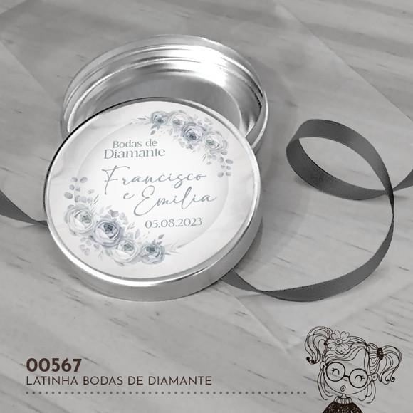 Latinha Adesivada Bodas de Diamante - 00567