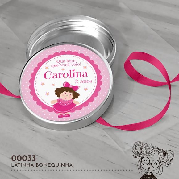 Latinha Adesivada Bonequinha - 00033