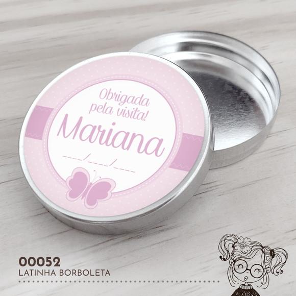Latinha Adesivada Borboleta - 00052