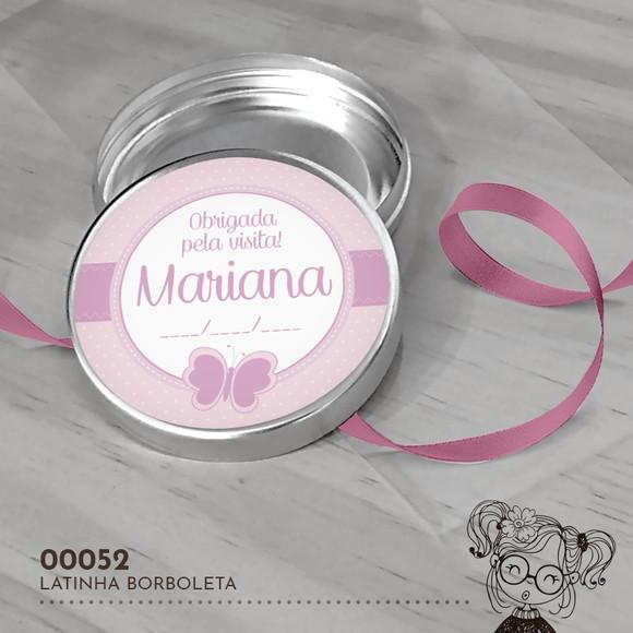 Latinha Adesivada Borboleta - 00052