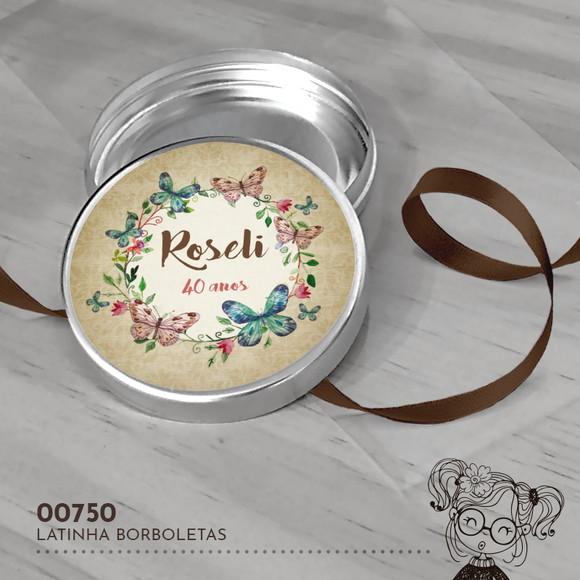 Latinha Adesivada Borboletas - 00750