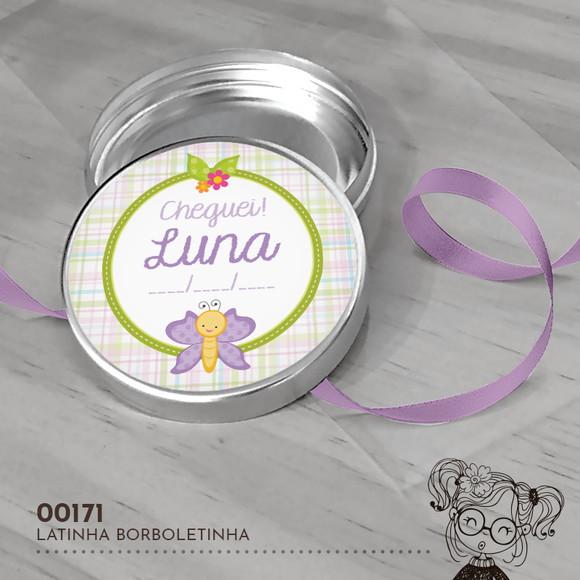 Latinha Adesivada Borboletinha - 00171