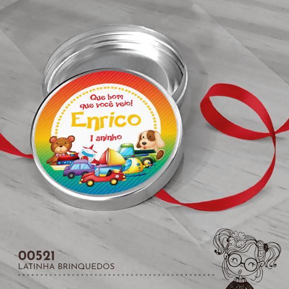 Latinha Adesivada Brinquedos - 00521
