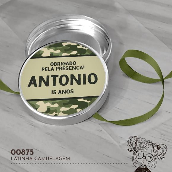 Latinha Adesivada Camuflagem - 00875
