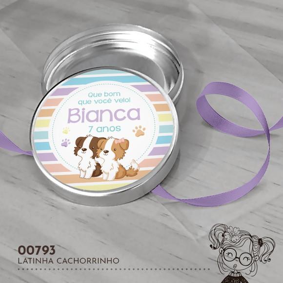 Latinha Adesivada Cachorrinhos - 00793