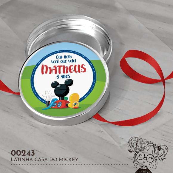 Latinha Adesivada Casa do Mickey - 00243