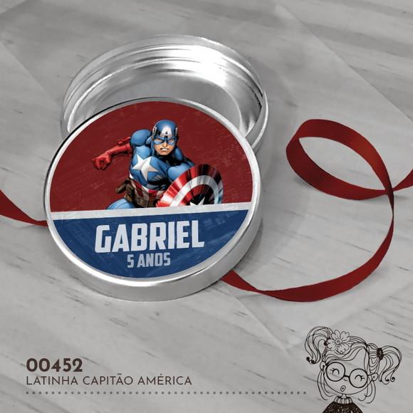 Latinha Adesivada Capitão América - 00452