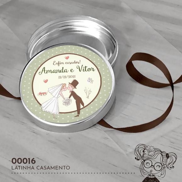 Latinha Adesivada Casamento - 00016