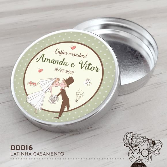 Latinha Adesivada Casamento - 00016