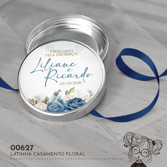 Latinha Adesivada Casamento Floral - 00627