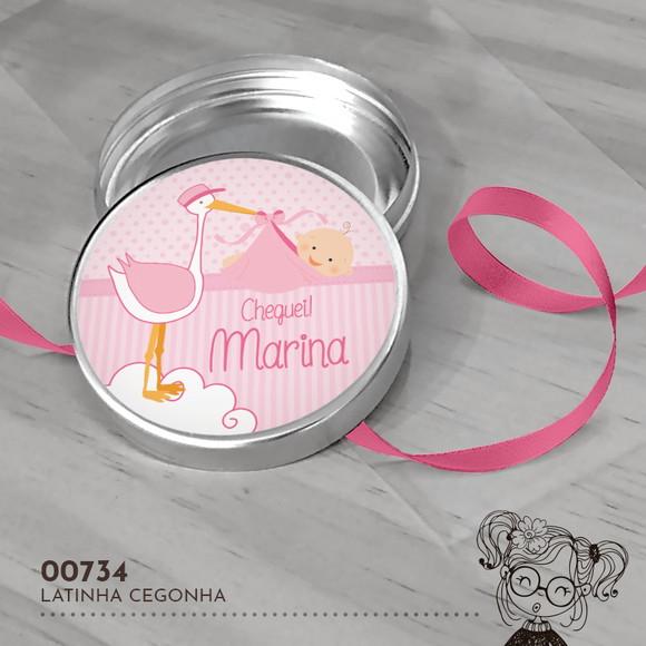 Latinha Adesivada Cegonha - 00734