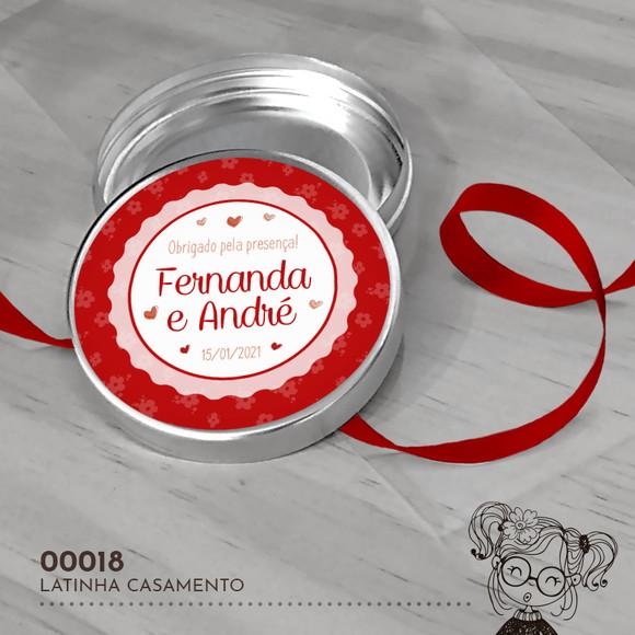 Latinha Adesivada Corações - 00018
