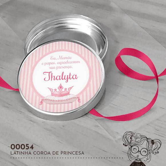 Latinha Adesivada Coroa de Princesa - 00054