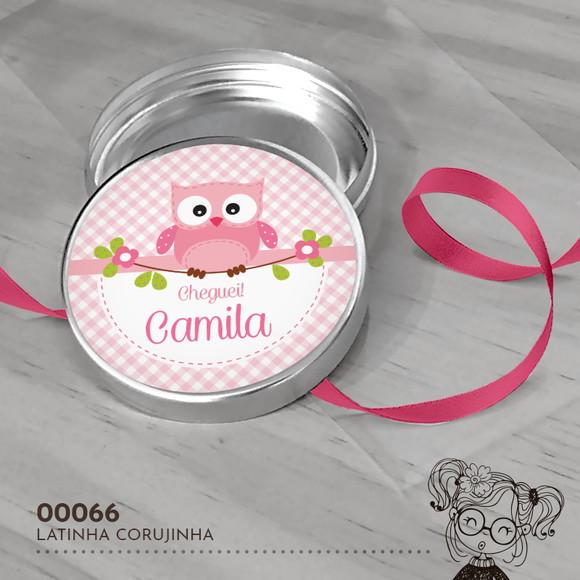 Latinha Adesivada Corujinha - 00066