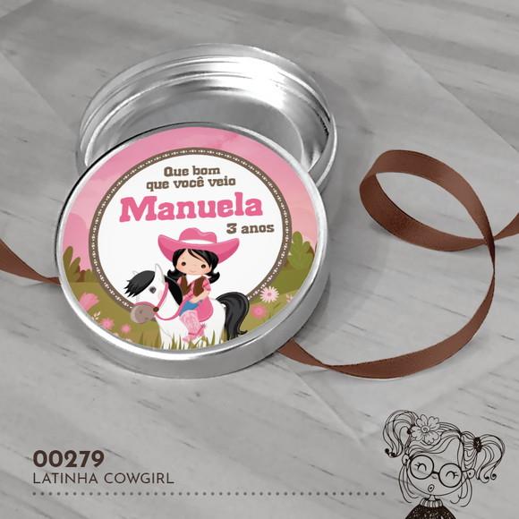 Latinha Adesivada Cowgirl - 00279