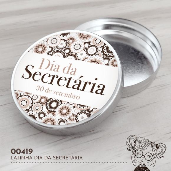 Latinha Adesivada Dia da Secretária - 00419