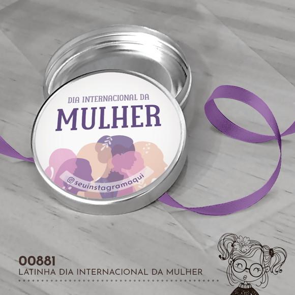 Latinha Adesivada Dia Internacional da Mulher - 00881