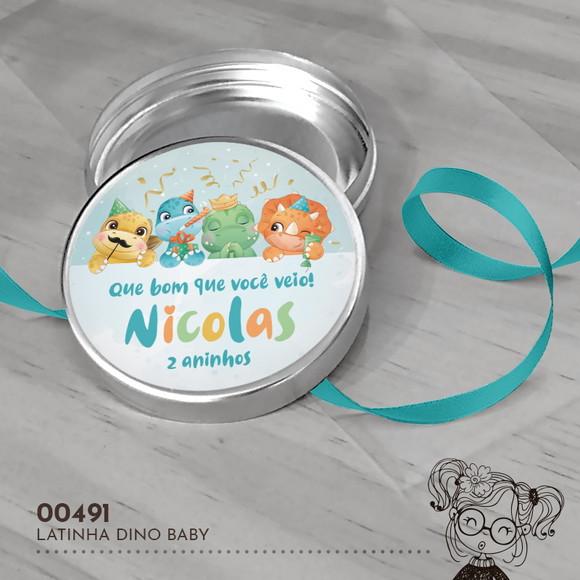 Latinha Adesivada Dino Baby - 00491