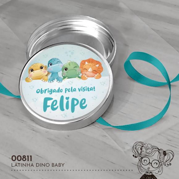Latinha Adesivada Dino Baby - 00811