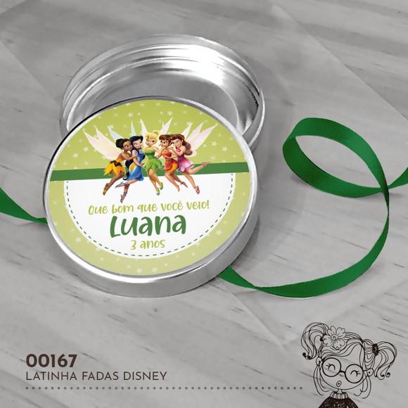 Latinha Adesivada Fadas Disney - 00167