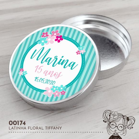 Latinha Adesivada Floral - 00174