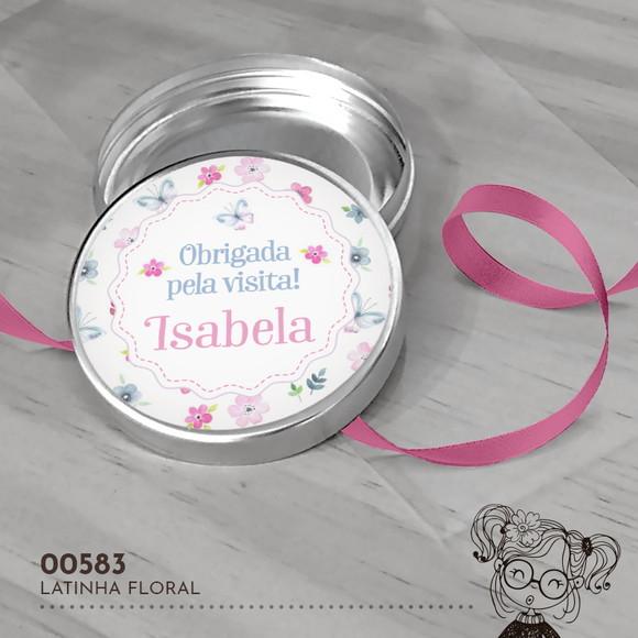 Latinha Adesivada Floral - 00583