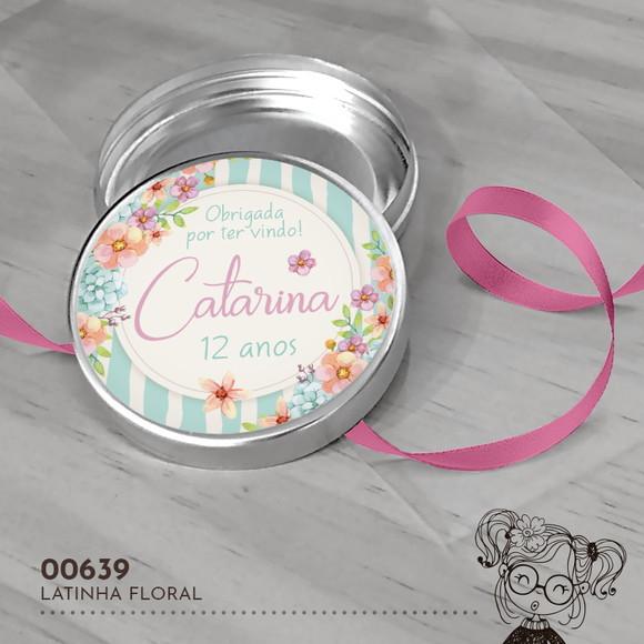 Latinha Adesivada Floral - 00639
